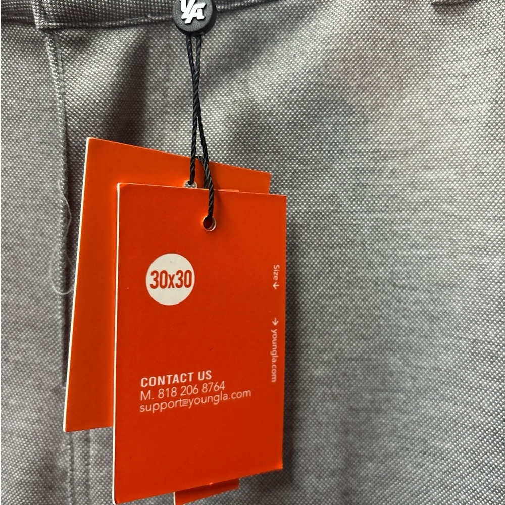 NWT YoungLA Men's Light Gray Joggers. Size 30x30 - Picture 3 of 5